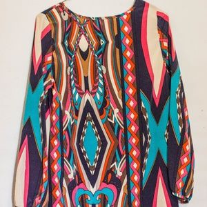 Patterned shift dress